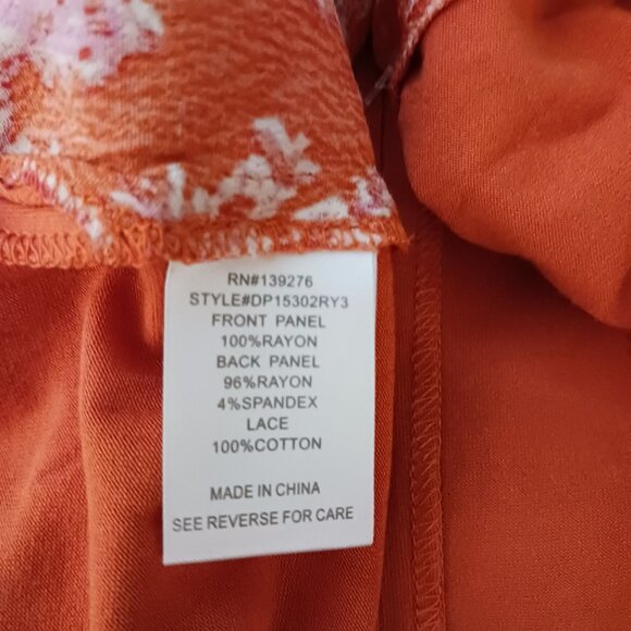 NEW Daniel Rainn Floral Paisley Sleeveless Crochet Top Orange‎ Size XS - Picture 7 of 11